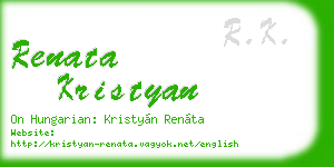 renata kristyan business card