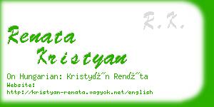 renata kristyan business card